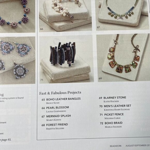 Beadwork Magazine Jewelry Crafting Book u Aug Sept 2017 Vol 20  No 5 - Picture 5 of 8